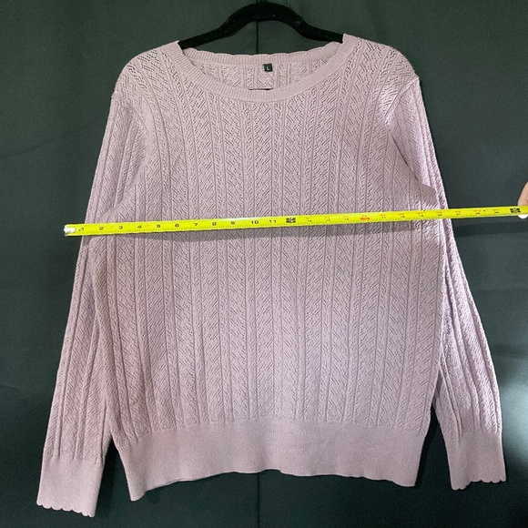 Arach & Cloz Violet Long Sleeve Sweater SZ LG - Picture 4 of 5